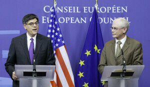 Jack Lew con Herman Van Rompuy