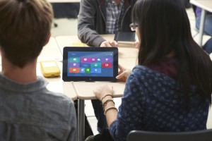 Students in Classroom with Latitude 10 Security Tablet