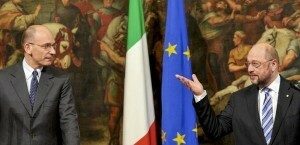 Letta e Schulz a Roma (Foto archivio Parlamento europeo)