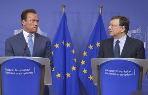 Arnold Schwarzenegger e José Manuel Barroso