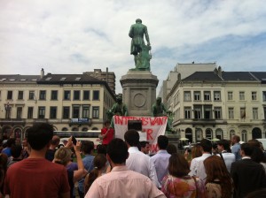 La manifestazione di oggi davanti al Parlamento europeo