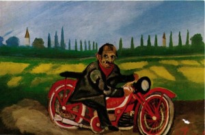 Antonio Ligabue: Autoritratto con la motocicletta