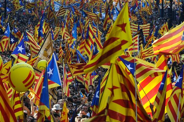 La grande manifestazione per l'indipendenza catalana dell'11 settembre scorso