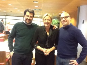 Salvini, Le Pen e Fontana