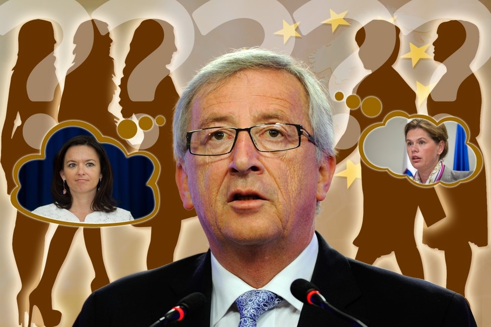 Fajon, Juncker e Bratusek in un'immagine tratta dal sito www.siol.net