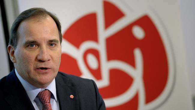 Il leader dei socialdemocratici svedesi Stefan Löfven