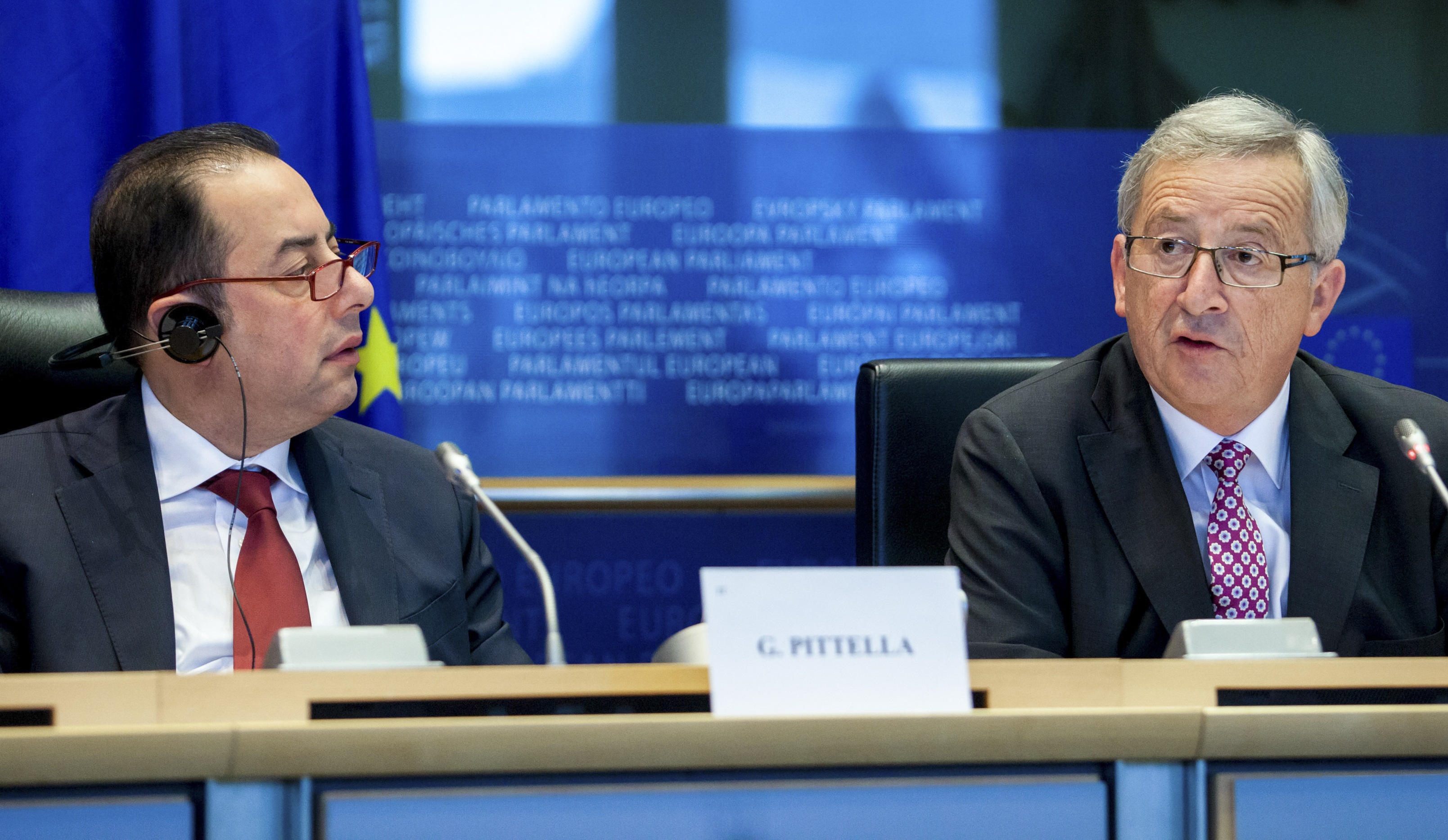 Gianni Pittella e Jean-Claude Juncker - ph. Parlamento europeo