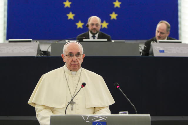 Papa Francesco al Parlamento di Strasburgo