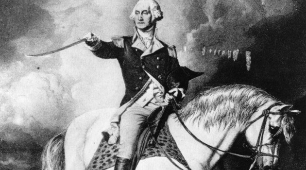 George Washington comandante in capo delle forze Statunitensi che sconfissero i britannici a Saratoga