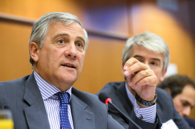 Antonio Tajani - foto Parlamento europeo