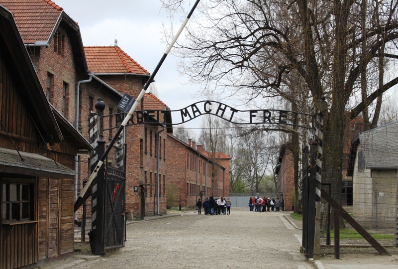 L'ingresso del campo di Auschwitz