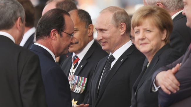 Putin Merkel Hollande