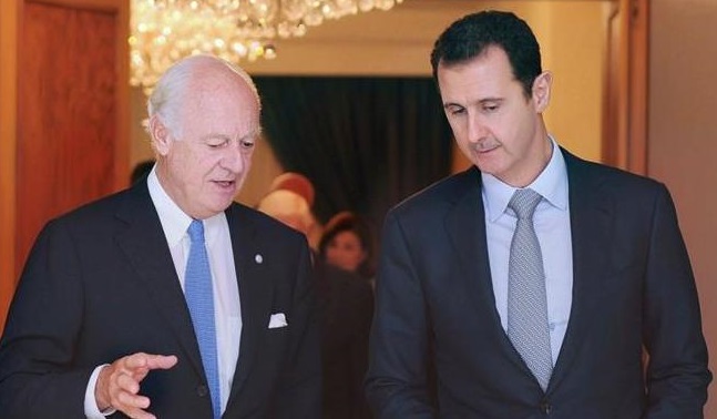 de Mistura e Assad