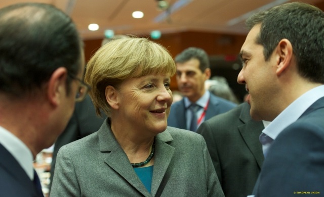 Hollande, Merkel e Tsipras