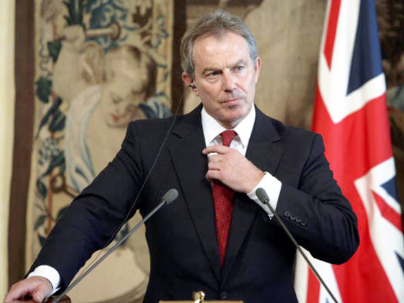 Tony Blair, ex primo ministro britannico e inviato di pace del Quartetto per il Medio Oriente