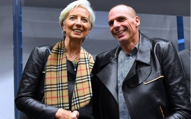 Lagarde e Varoufakis all'Eurogruppo di febbraio