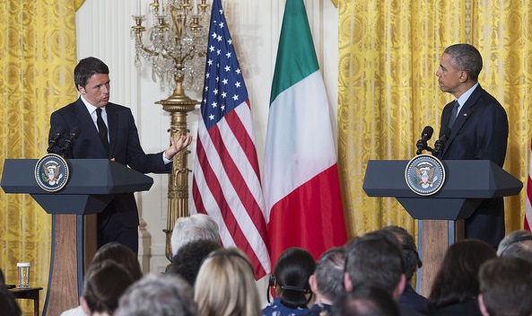 Renzi e Obama alla Casa Bianca - foto Palazzo Chigi