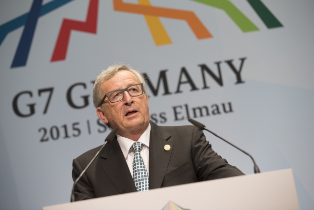 Jean-Claude Juncker al G7 - foto Consiglio Ue