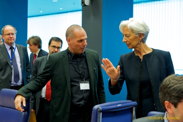 Yanis Varoufakis e Cristine Lagarde