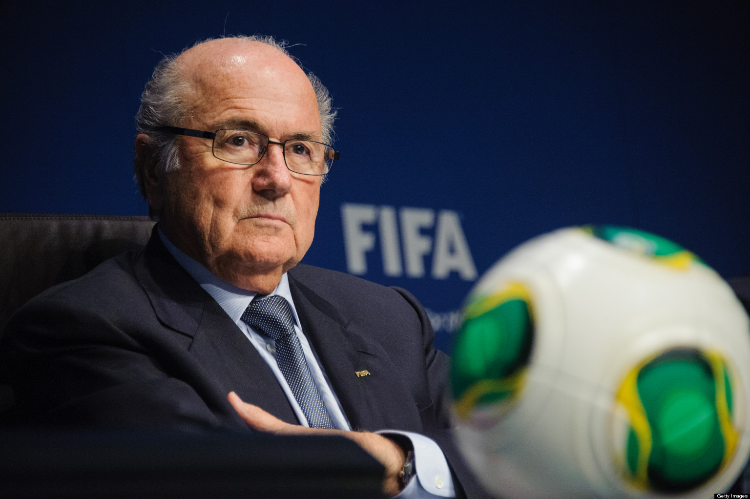 Il rieletto presidente della Fifa Stepp Blatter