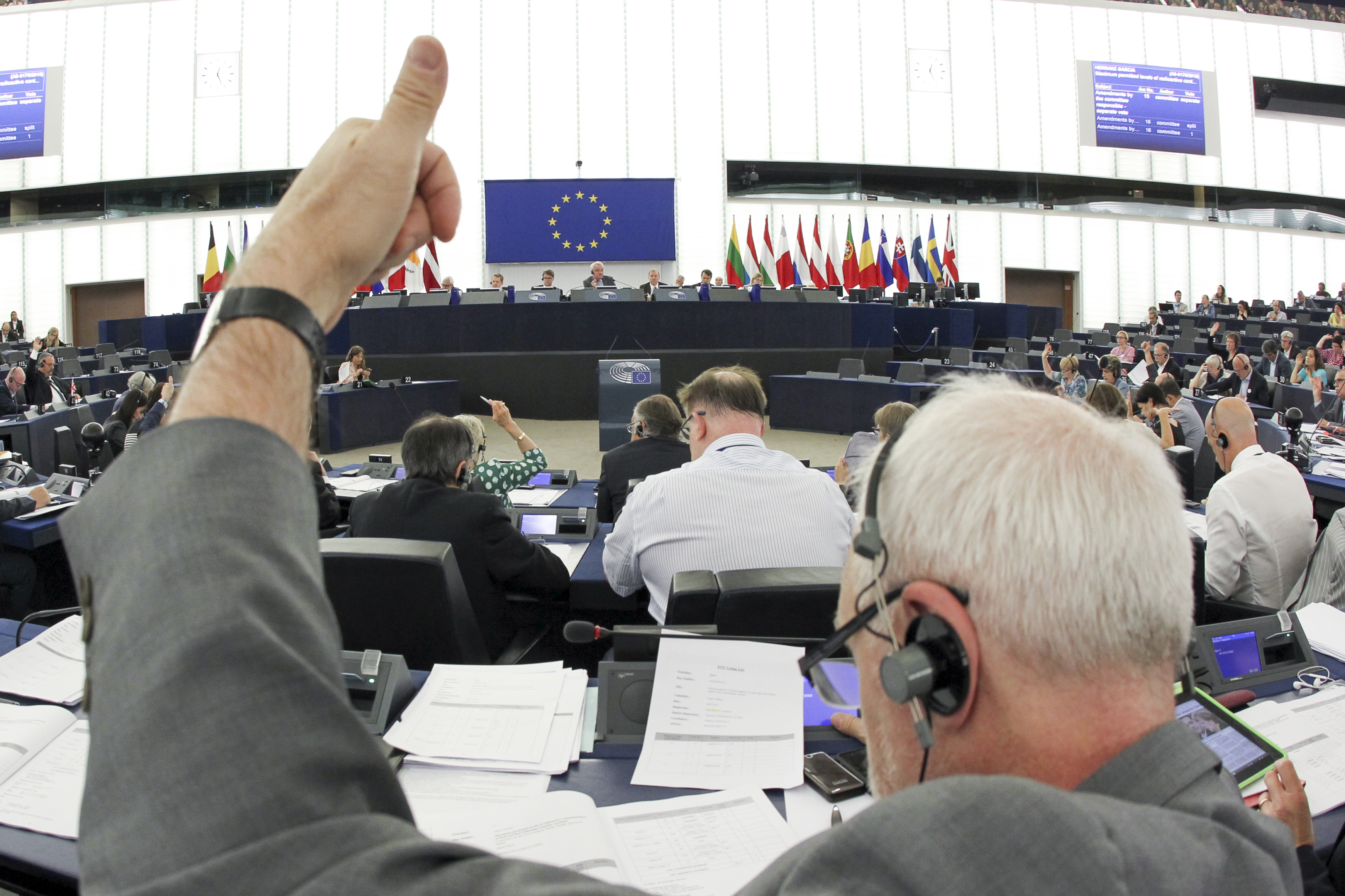 Il voto in aula - foto Parlamento Ue