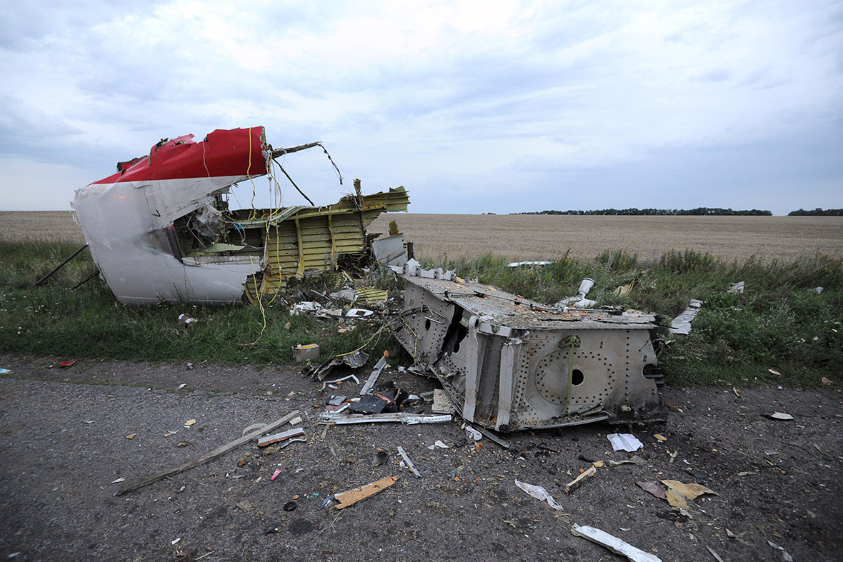 I resti dell'areo della Malaysia Airlines dopo l'abbattimento in Ucraina (luglio 2014)