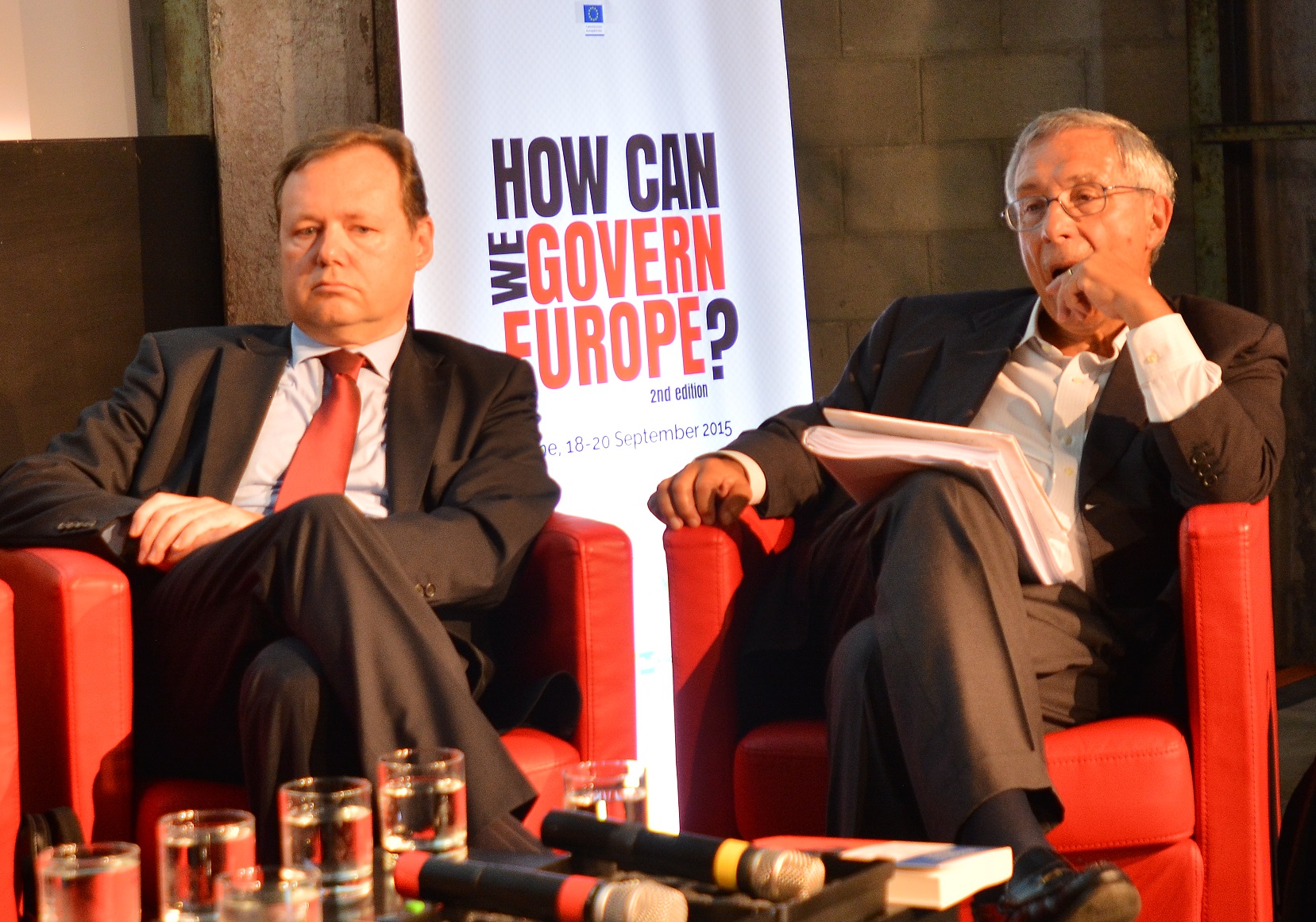 Roberto Viola e Franco Bassanini in a past edition of How Can We Govern Europe?