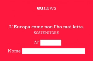 La card dedicata ai sostenitori di EUNEWS