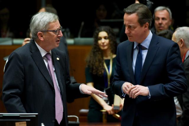 Juncker e Cameron - foto Commissione europea