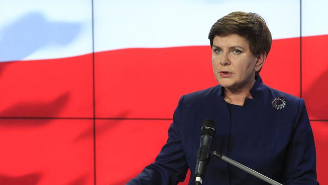 Beata Szydlo polonia, bandiera ue