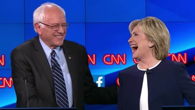 Sanders e Clinton