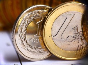 Le monete da un Euro e da uno Zloto