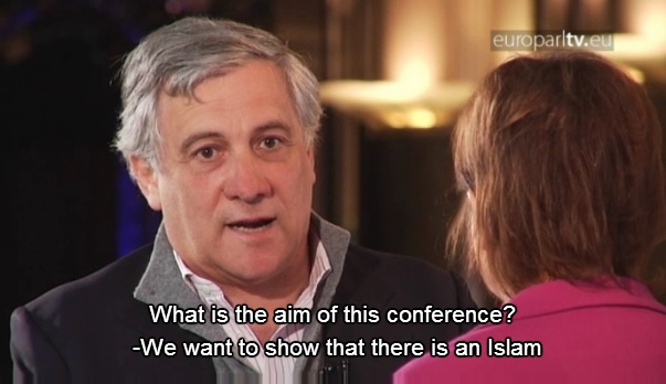 Antonio Tajani, dialogo interreligioso, islam