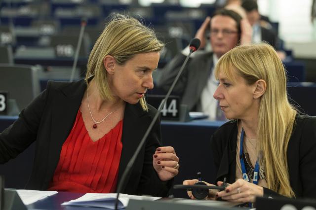 Federica Mogherini e Fabrizia Panzetti