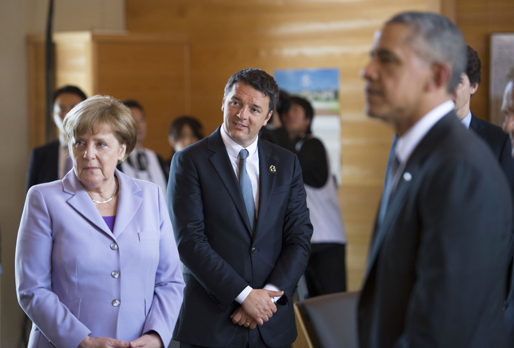 Angela Merkel, Matteo Renzi e Barack Obama (Foto: Barchielli, Palazzo Chigi)