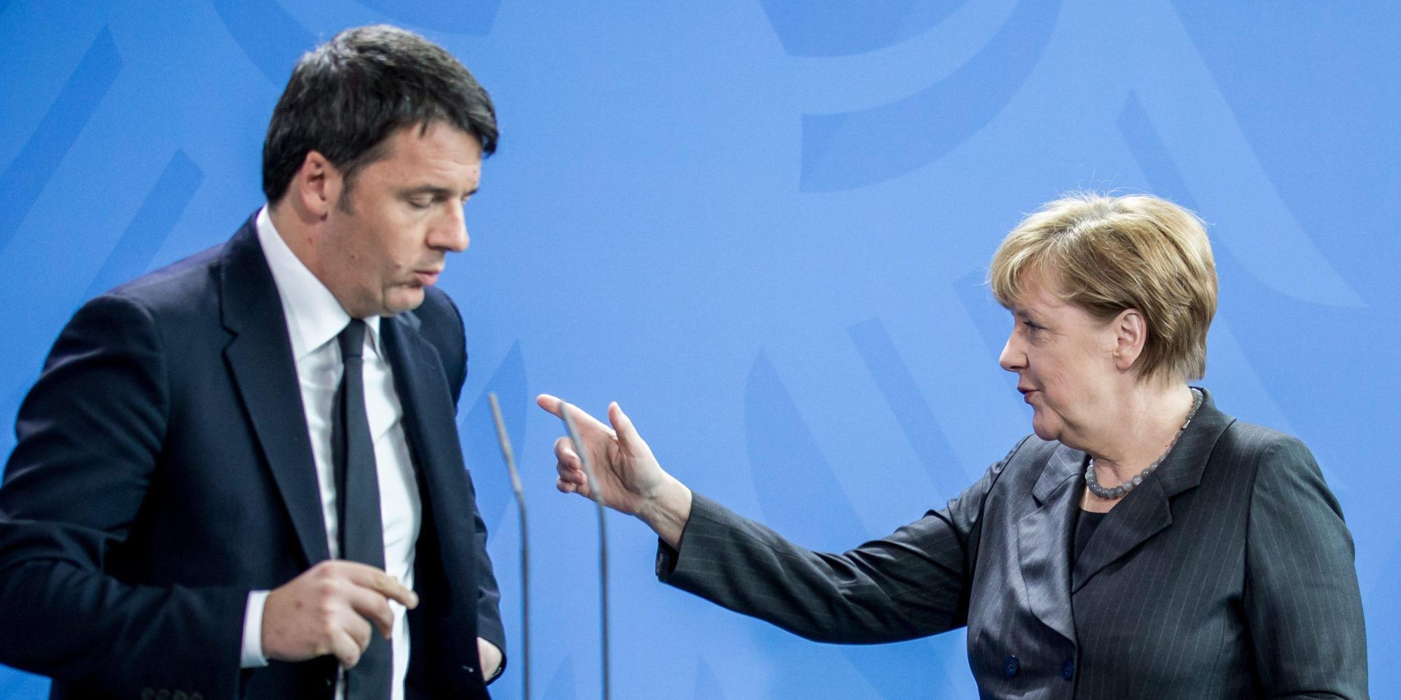 Renzi Merkel banche