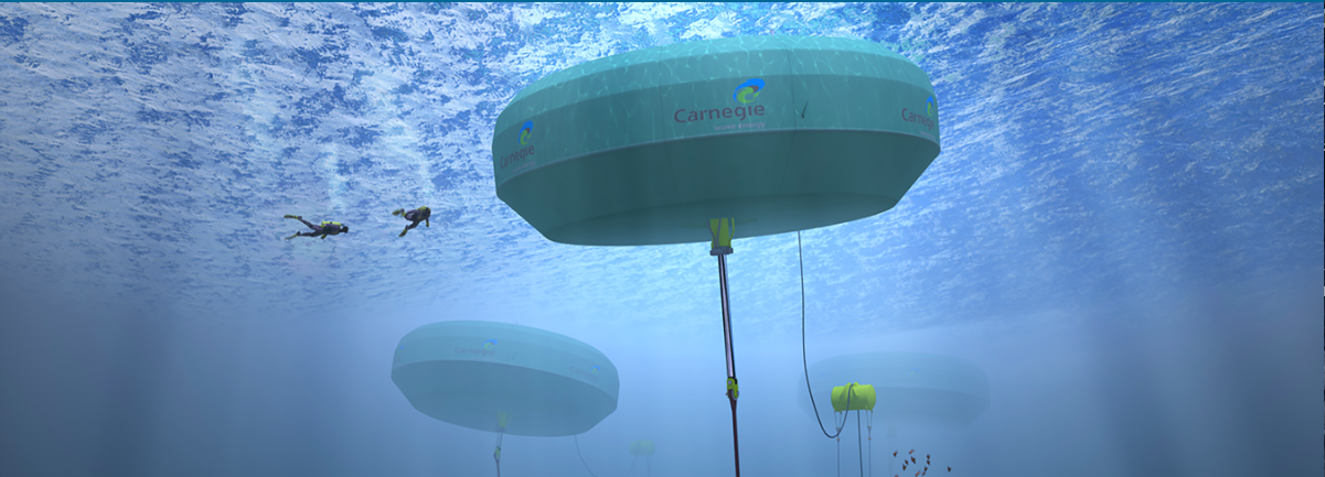 Il sistema Carnegie Wave Energy, studiato per connettere un sistema off shore a uno on shore e trasformare l'energia raccolta dalle turbine nel mare in energia elettrica