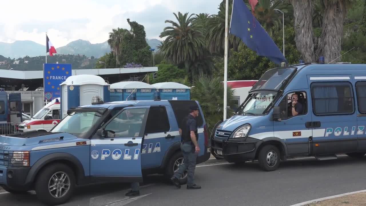 La frontiera fra Italia e Francia a Ventimiglia