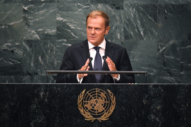 Donald Tusk all'Assemblea generale dell'Onu