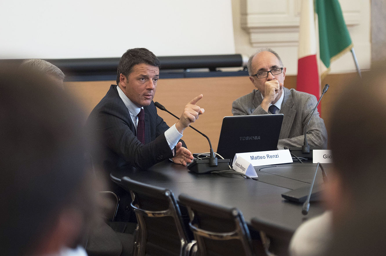 Il presidente del Consiglio, Matteo renzi, al Politecnico di Milano (Foto: Barchielli, Palazzo Chigi)