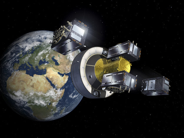 Una simulazione dello sgancio in orbita dei satelliti Galileo - fonte: Esa