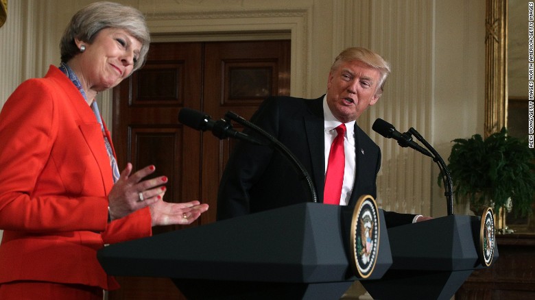 Theresa May, Donald Trump, visita