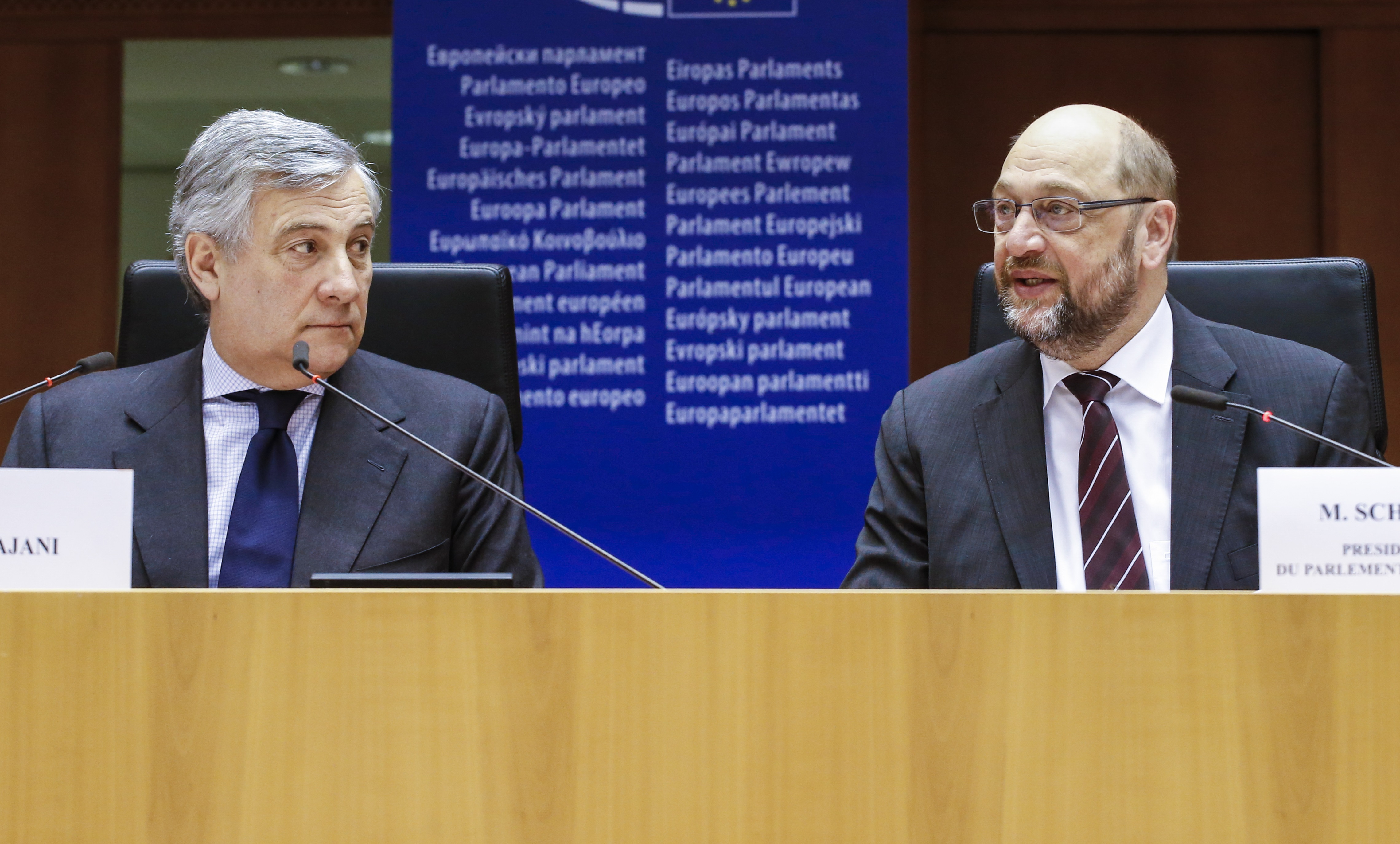 Tajani e Schulz - © European Union 2016 - Source : EP