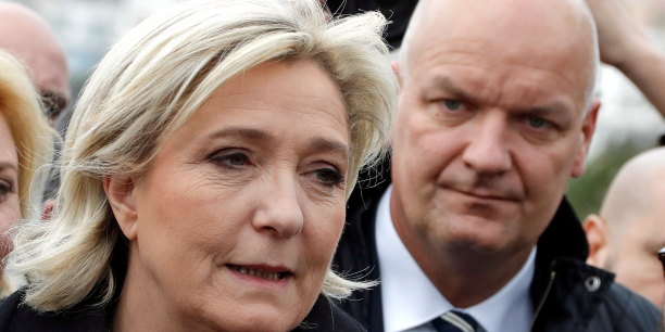 Marine Le Pen e la sua guardia del corpo, Thierry Légier.