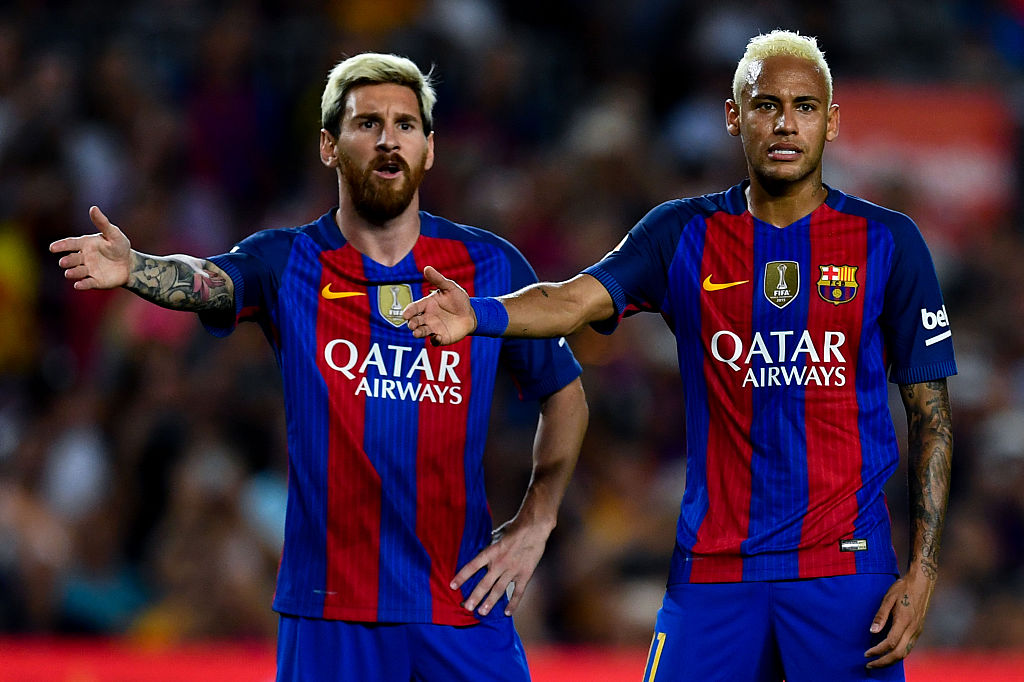 Lionel Messi e Neymar, calciatori dell F.c. Barcellona