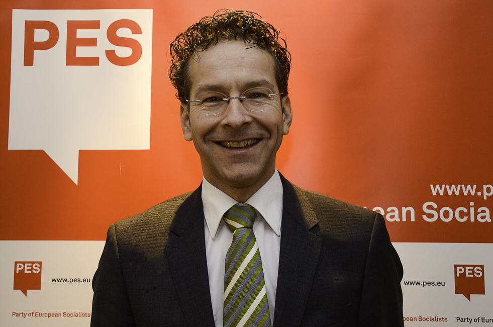 Jeroen Dijsselbloem in occasione di una riunione del Pse, di cui fa parte il partito laburista olandese