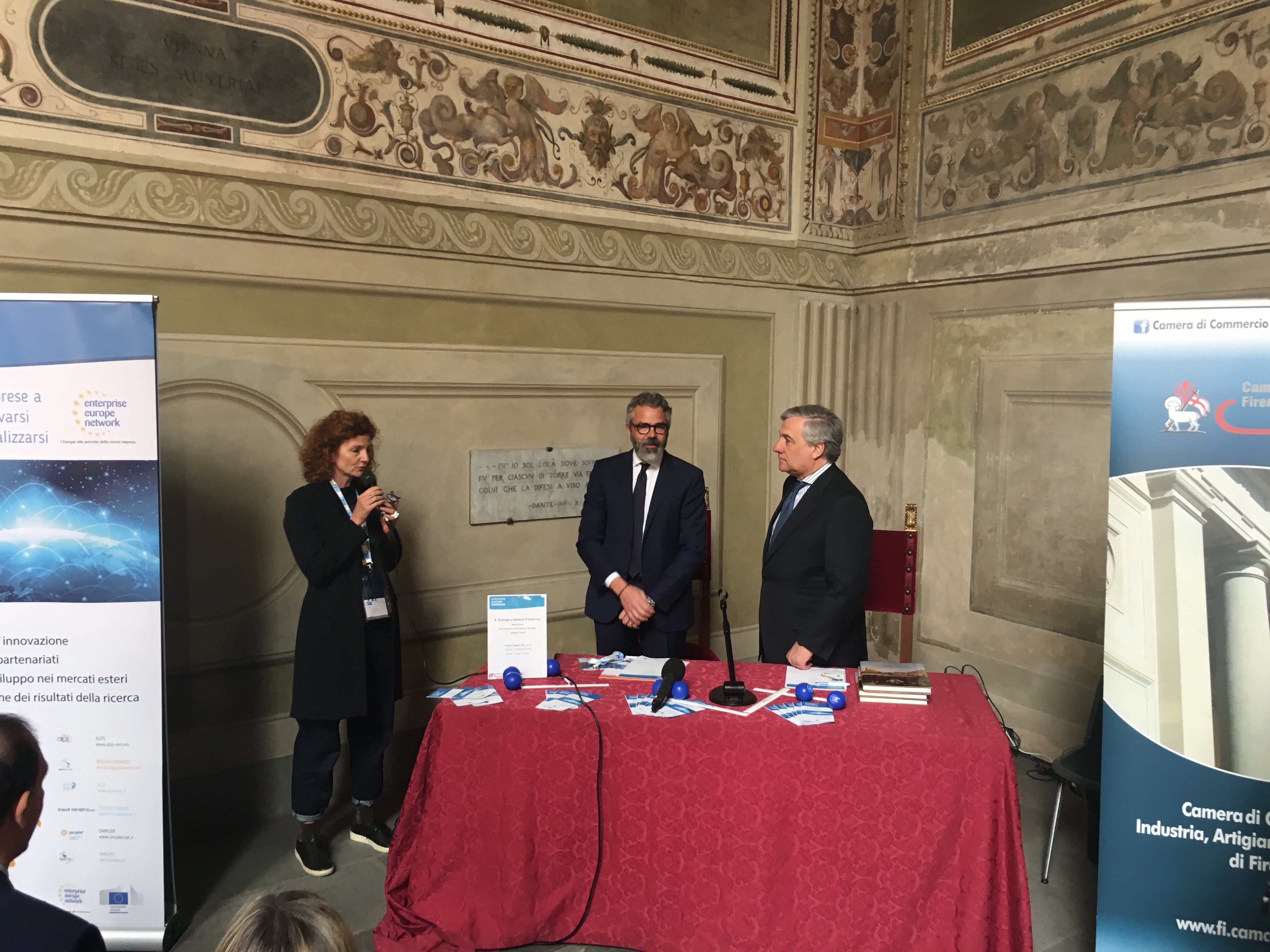 Il presidente del Parlamento europeo Antonio Tajani alla cerimonia di premiazione