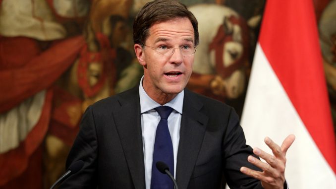 Il premier uscente Mark Rutte