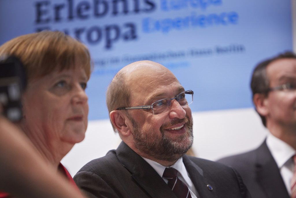 Angela Merkel(Cdu) e Martin Schulz(Spd)