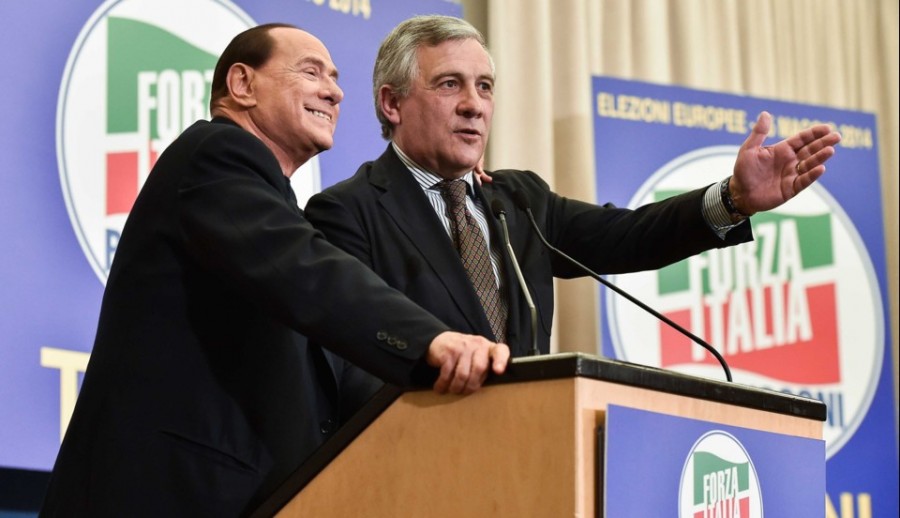 Silvio Berlusconi con Antonio Tajani